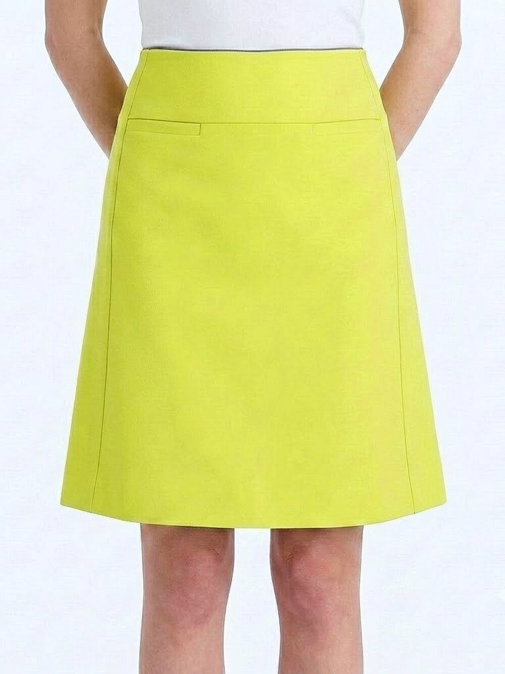 Ann Taylor Loft Neon Lime A Line Skirt: Sz. 0